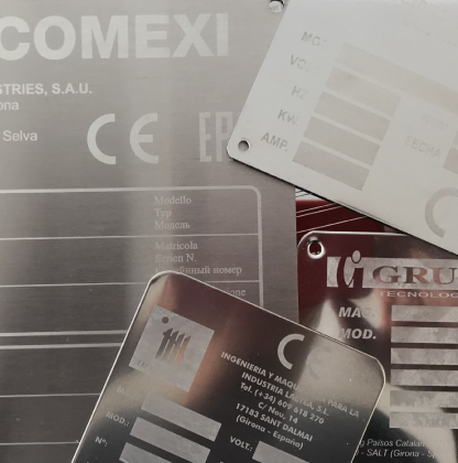 plaques caracteristiques identificatives visual